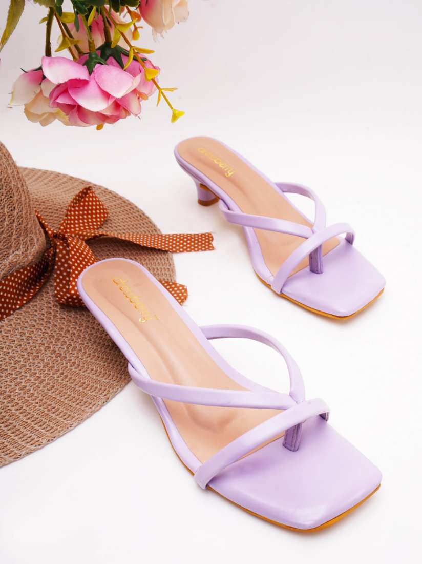 Buy DressBerry Lavender Open Toe Kitten Heels Heels for Women 27412986 Myntra