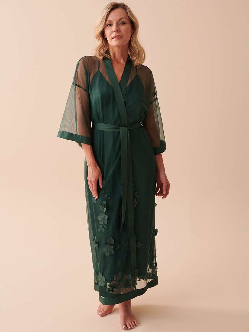 Long sheer kimono robe store