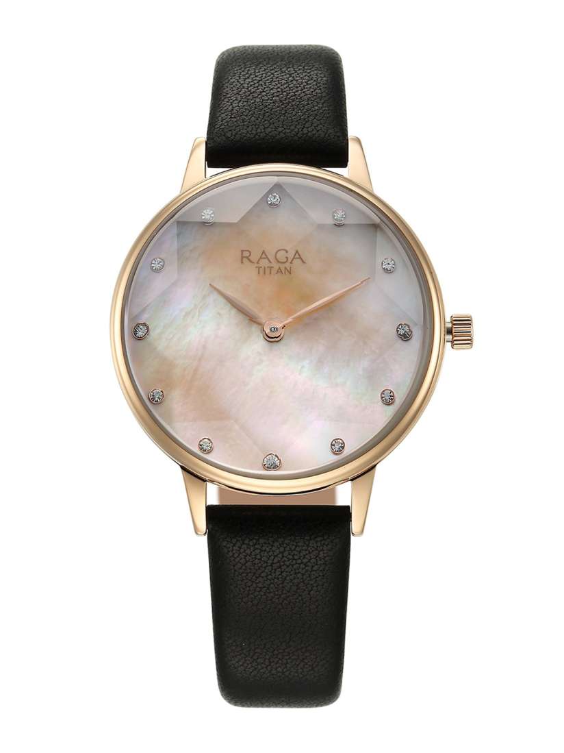 Titan leather belt watches for ladies top