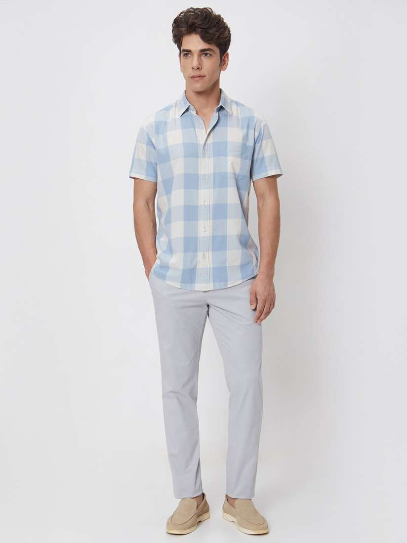 Buy Mufti Slim Fit Buffalo Checked Cotton Casual Shirt Shirts for Men 27431470 Myntra