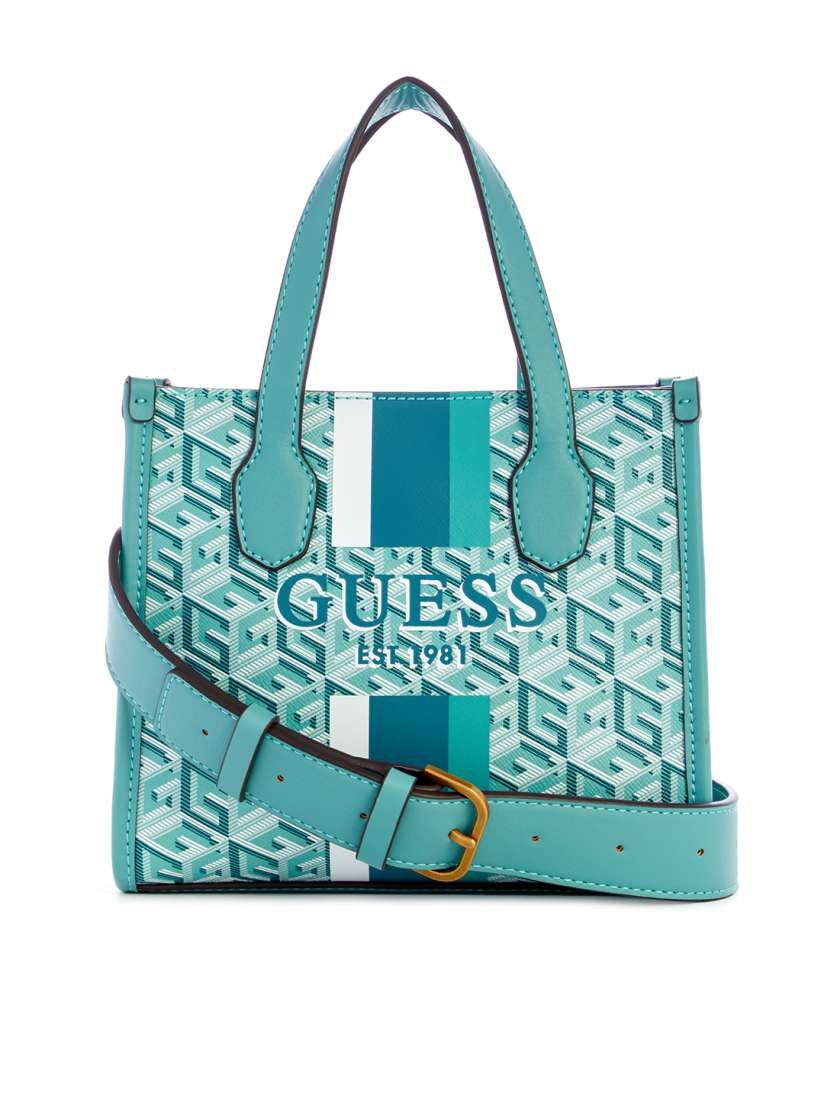 Buy GUESS Brand Logo Printed Structured Shoulder Bag Handbags for Women 27431860 Myntra