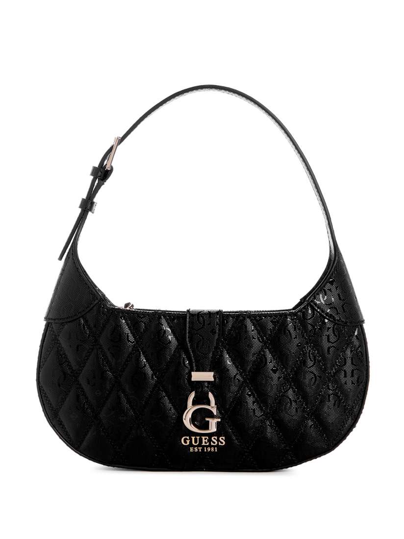 Buy GUESS Brand Logo Textured Structured Baguette Bag with Quilted Detail Handbags for Women 27432312 Myntra
