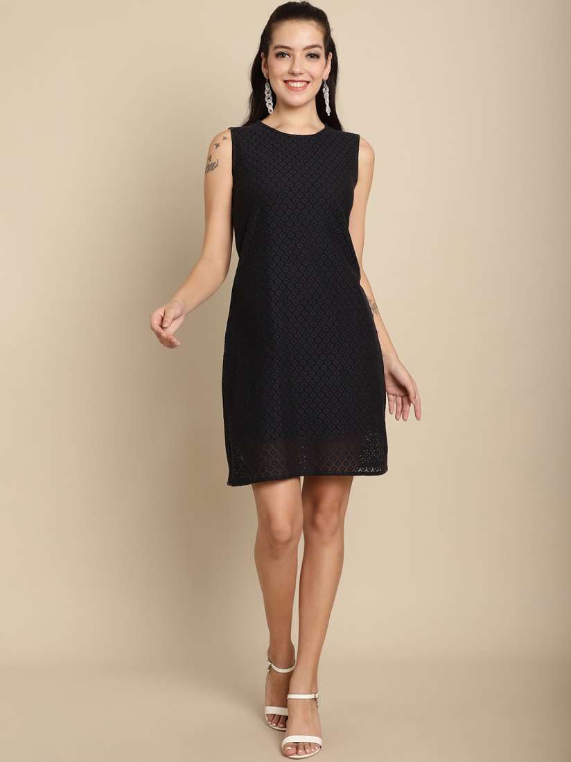 Buy Dressitude Round Neck Sleeveless Sheath Cotton Dress Dresses for Women 27436638 Myntra