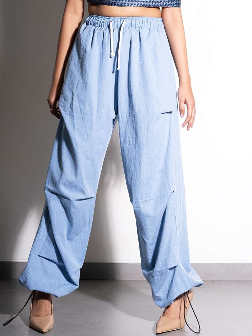Loose denim joggers womens on sale