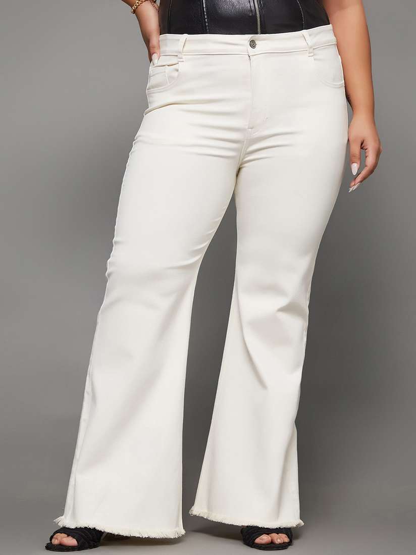 Buy Miss Chase A+ Plus Size Women Bootcut High-Rise Stretchable