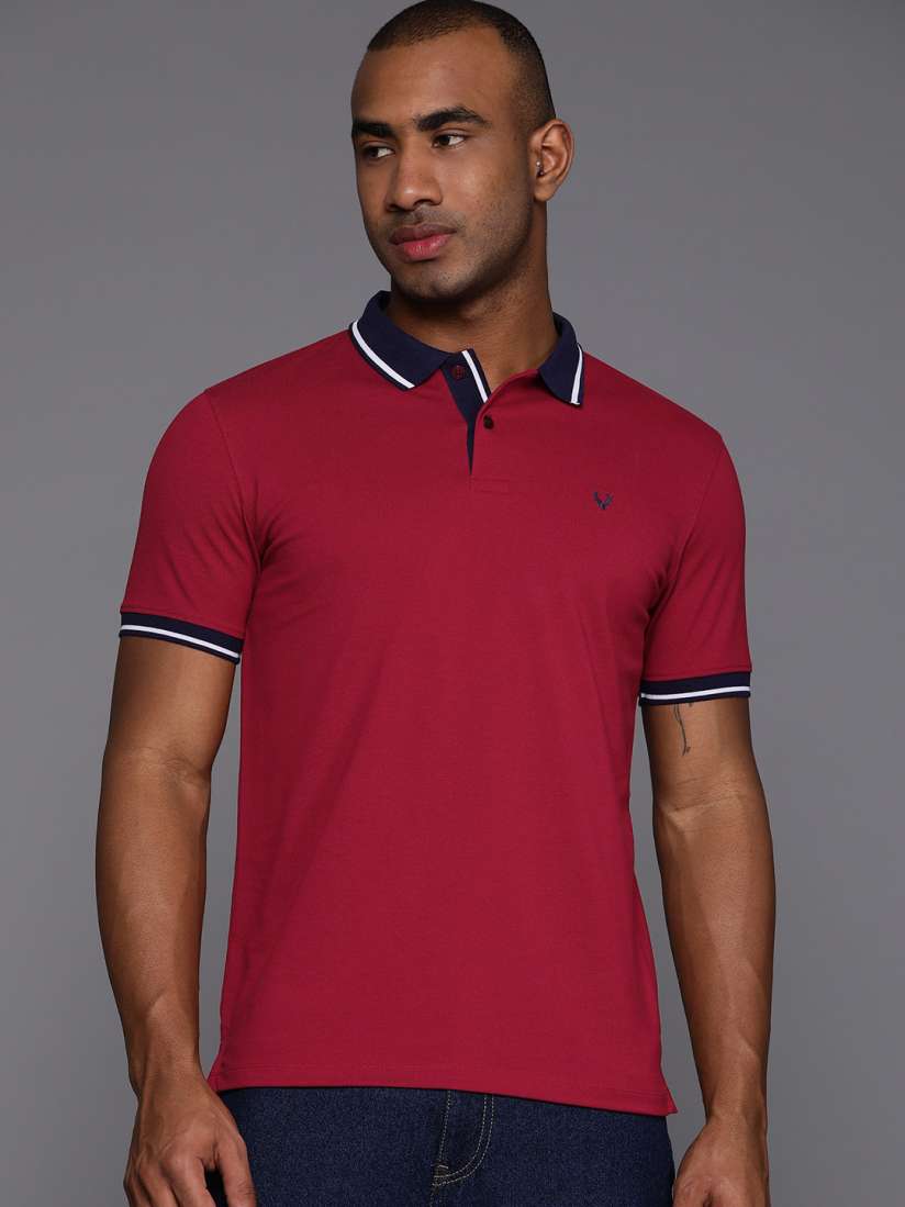 Allen solly collar t shirts deals