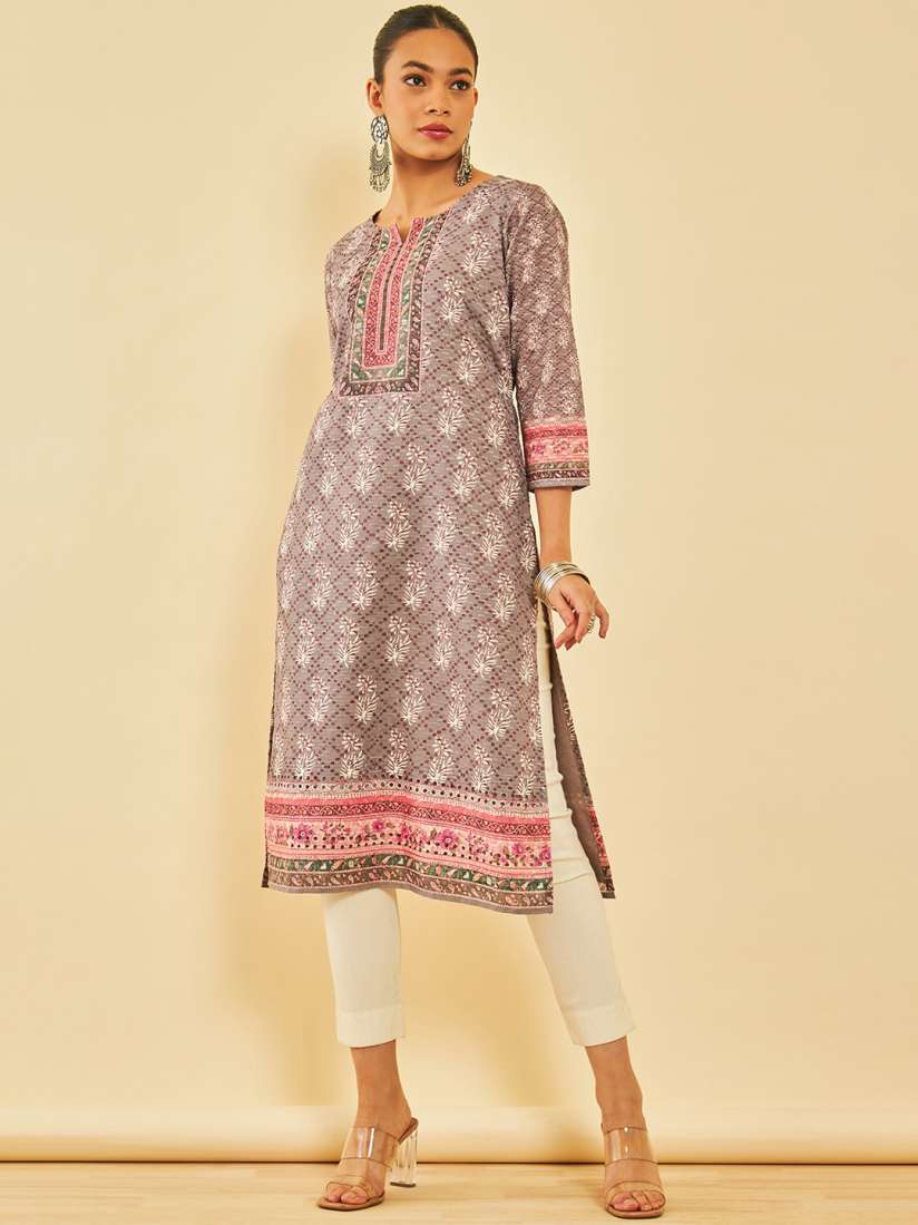 Soch women's straight cotton kurta online