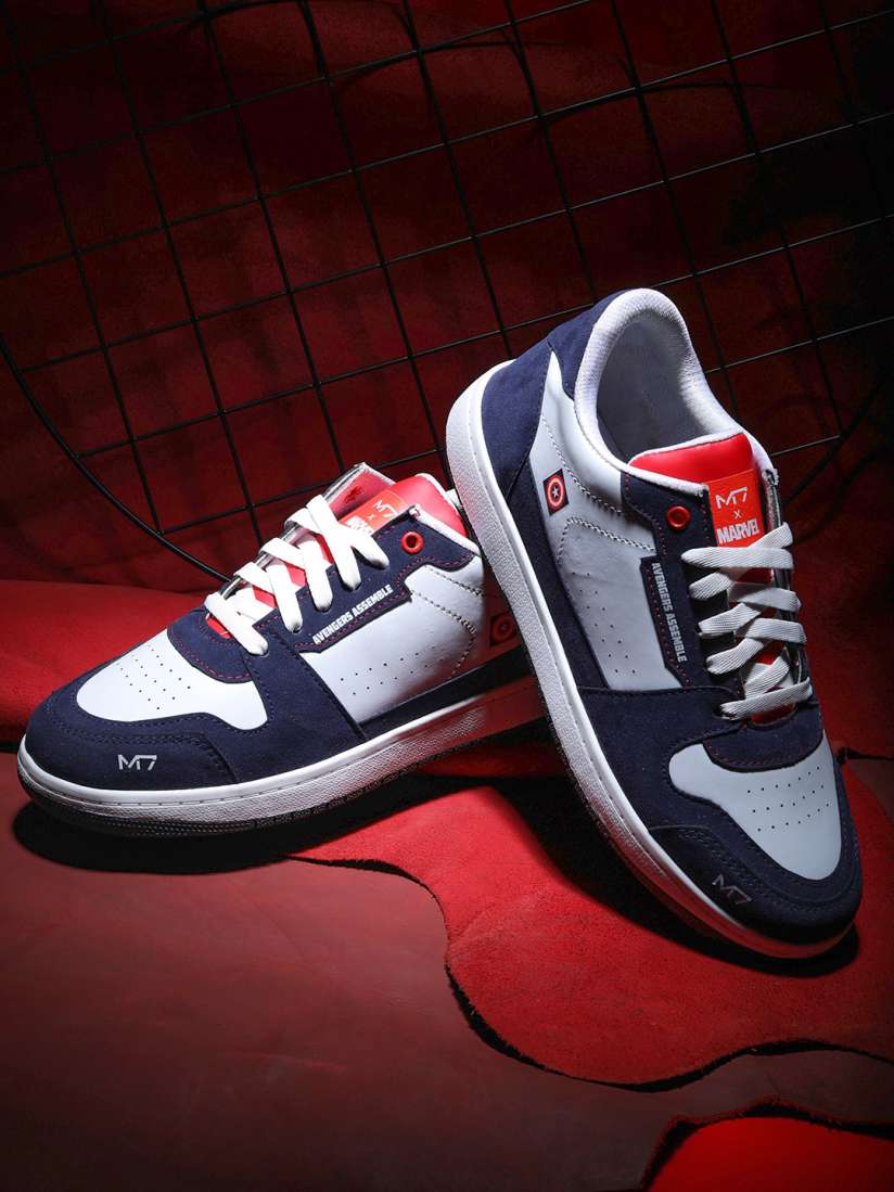 Buy M7 by Metronaut Men Marvel Series Captain America Character Lace Up Lightweight Sneakers Casual Shoes for Men 27462872 Myntra