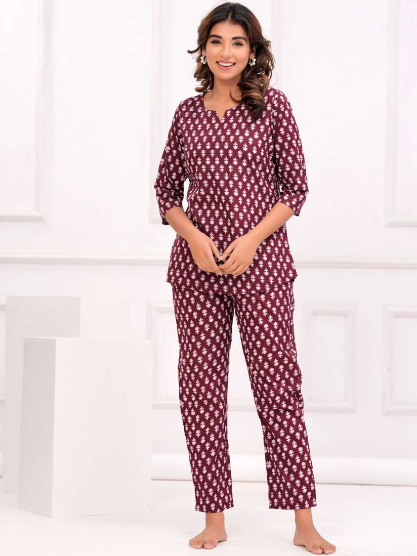 Buy Ichaa Floral Printed Pure Cotton Night suit Night suits for Women 27473878 Myntra
