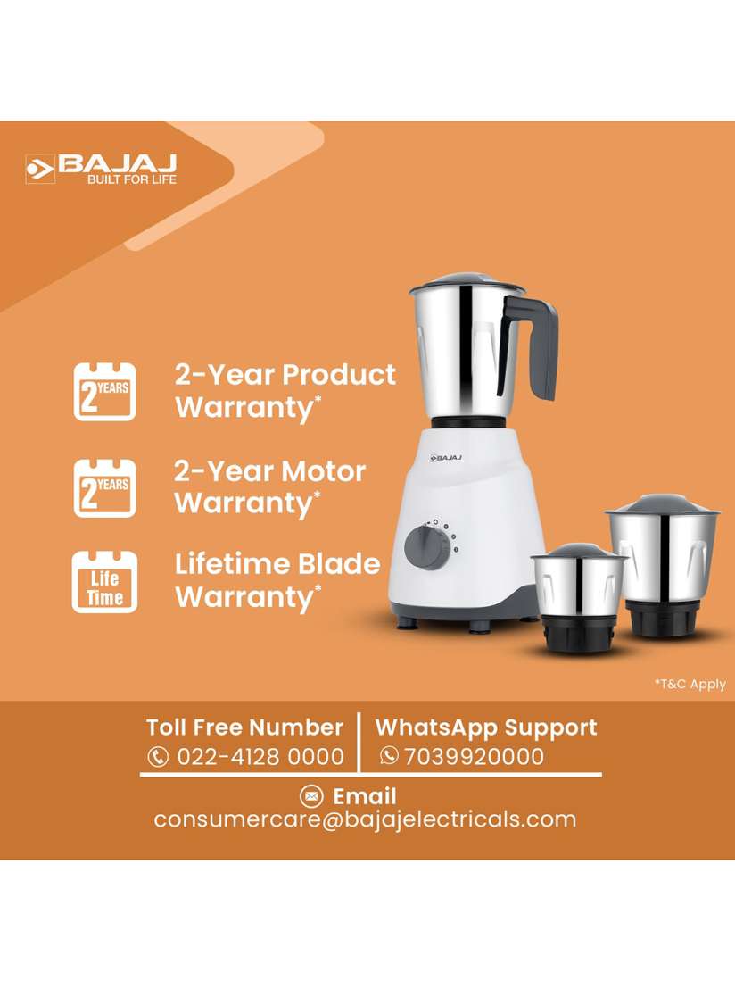 Bajaj gx1 500 w mixer grinder price on sale