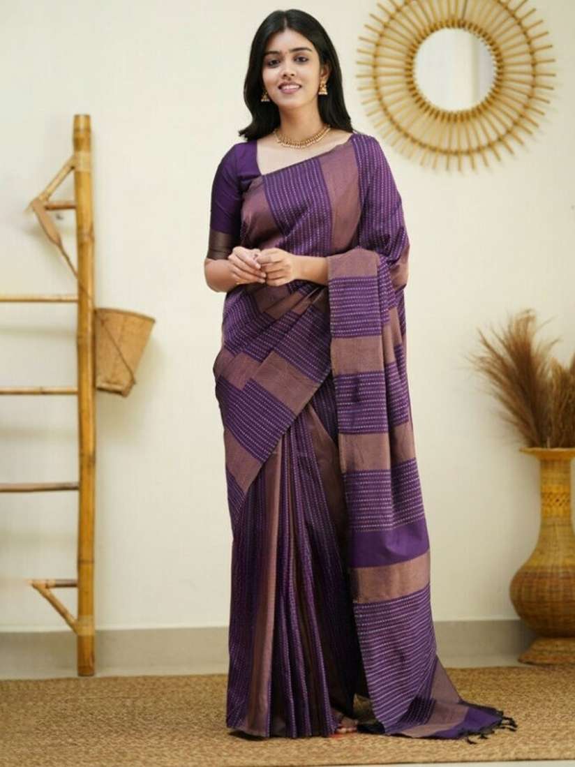 Buy KALINI Striped Art Silk Saree Sarees for Women 27486686 Myntra