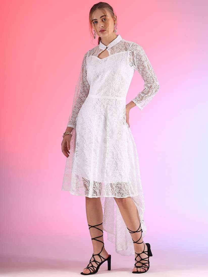 Myntra lace dress cheap