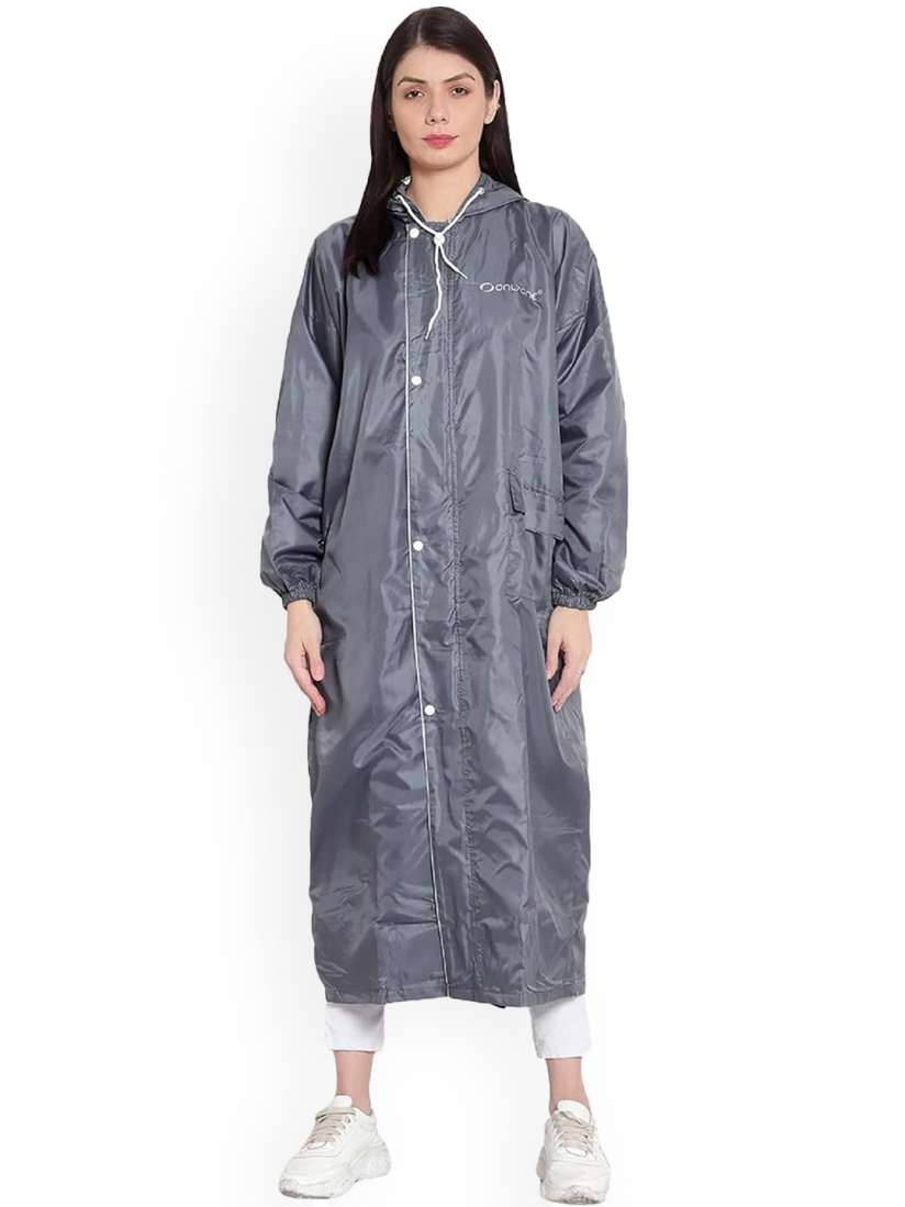 Buy Zacharias Long Waterproof Hooded Raincoat Rain Jacket for Women 27494014 Myntra
