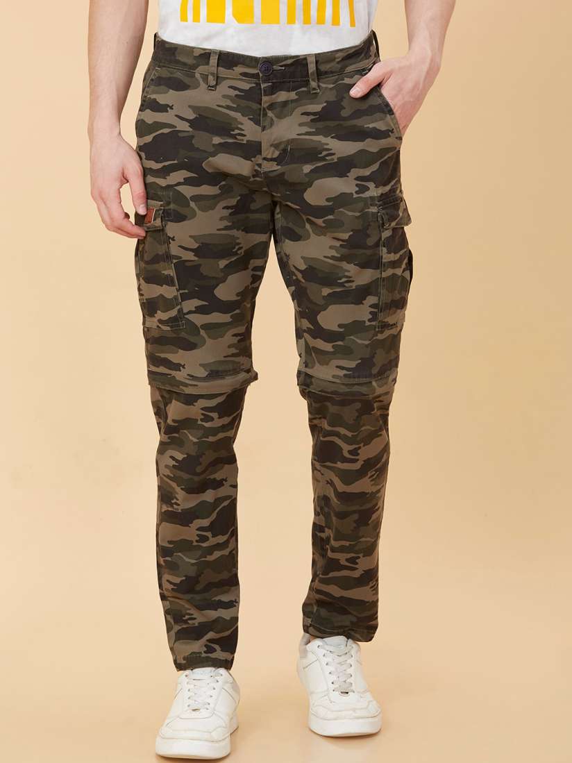 Buy Being Human Men Camouflage Printed Slim Fit Cargos Trousers for Men 27497142 Myntra