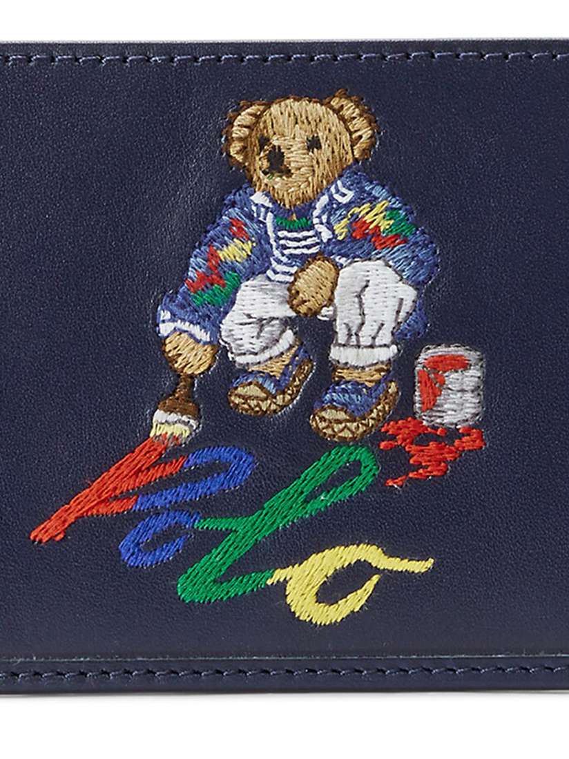Buy Polo Ralph Lauren Men Embroidered Leather Card Holder Wallet 