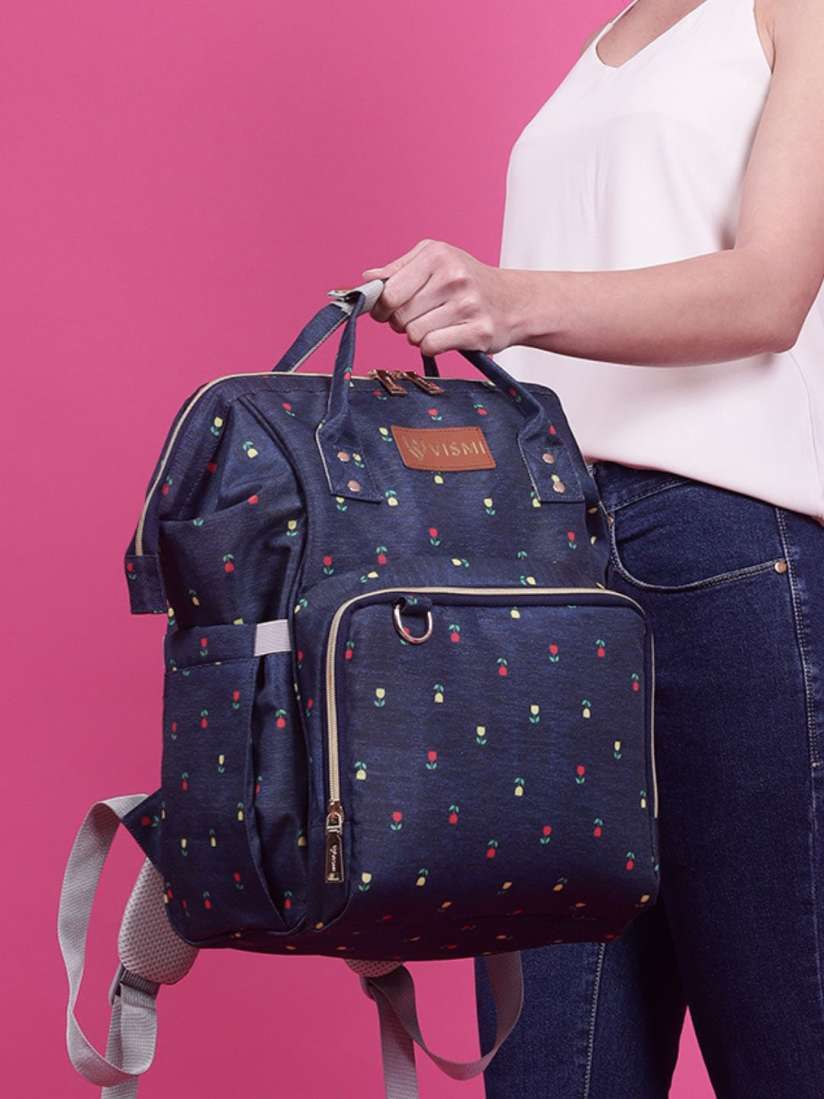 Buy VISMIINTREND Floral Printed Waterproof Oxford Fabric Backpack Diaper Bag Diaper Bags for Women 27518608 Myntra