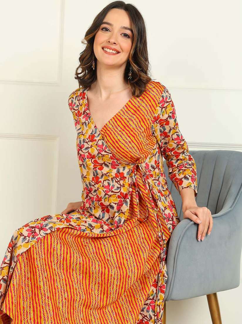 Myntra intracoastal cotton long kurti