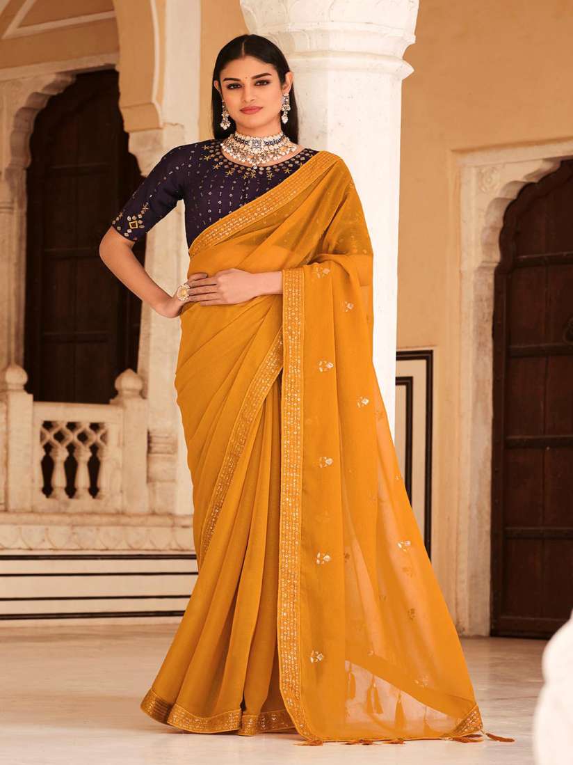 Myntra sarees chiffon best sale