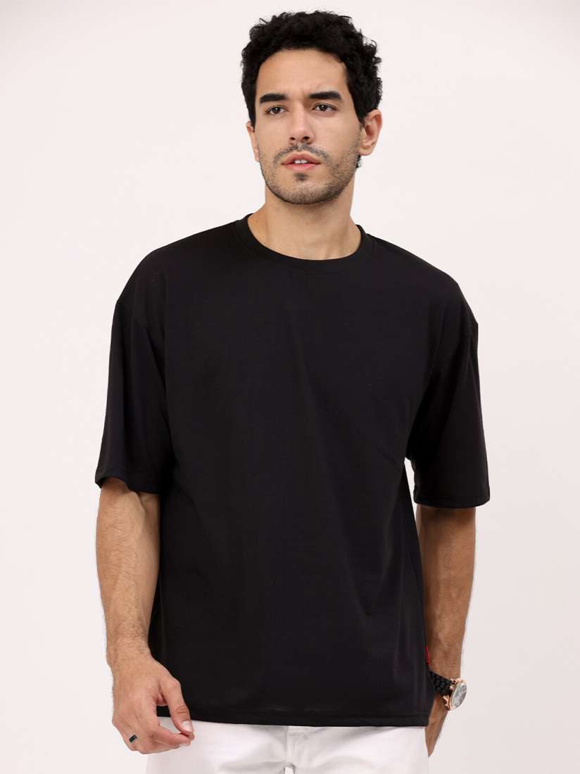 Black t shirt myntra outlet