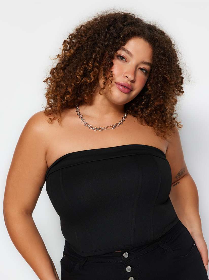 Plus size strapless tops top