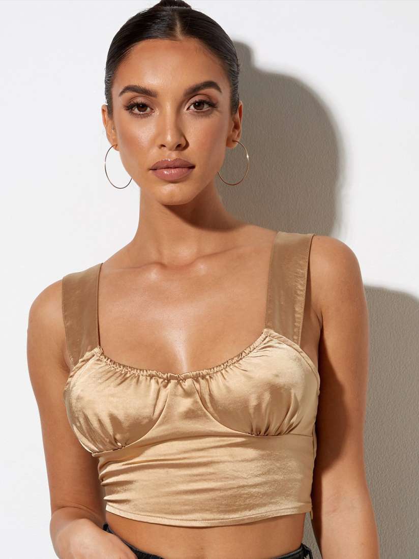Gold bralette top hot sale