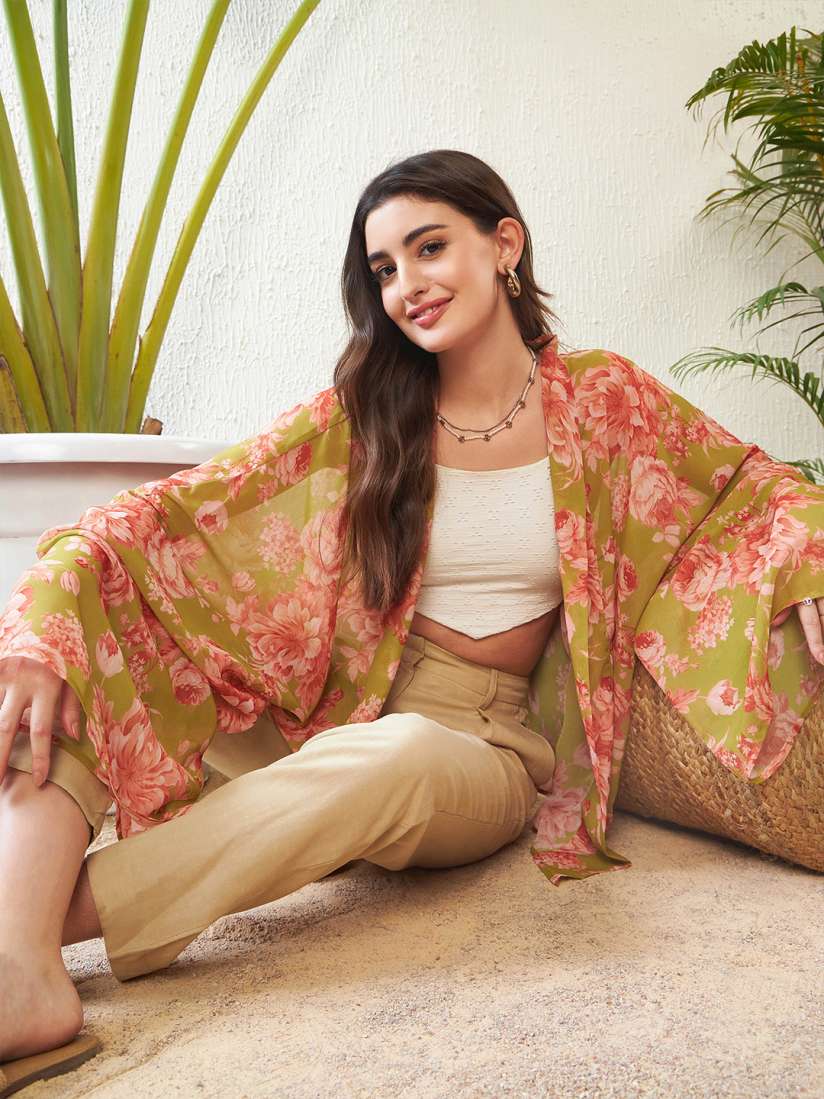 Floral shrug kimono sales