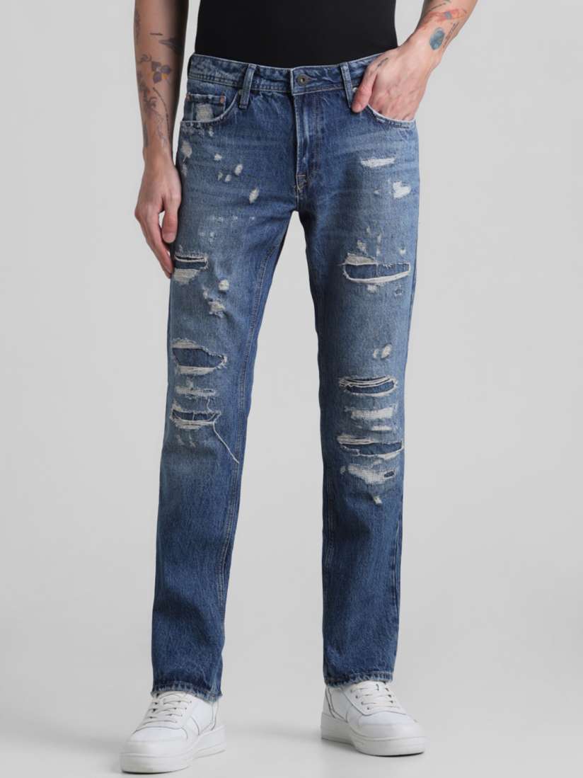 Buy Jack Jones Men Clark Mildly Distressed Heavy Fade Jeans Jeans for Men 27579148 Myntra