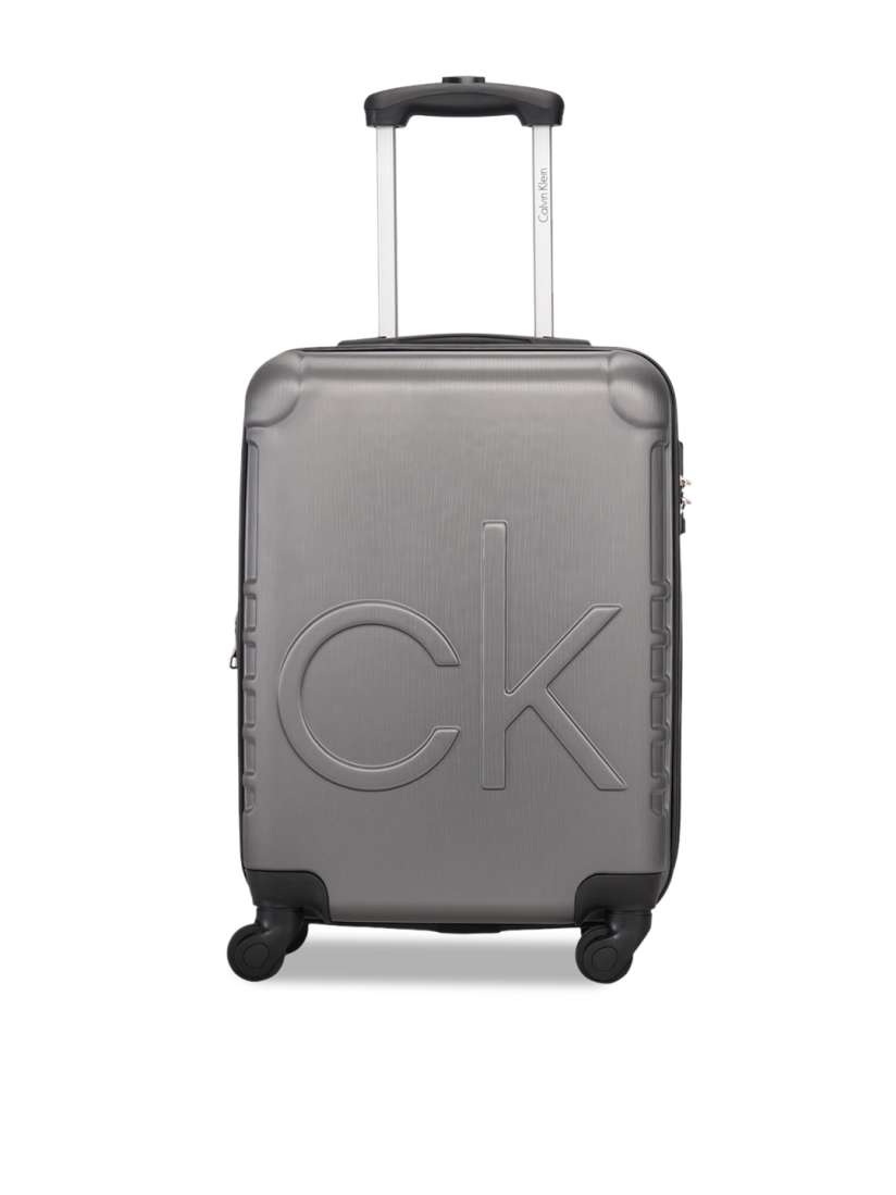 Buy Calvin Klein MIDTOWN TOUR Range Dark Grey Hard 20 Cabin Luggage Trolley Bag for Unisex 27583752 Myntra
