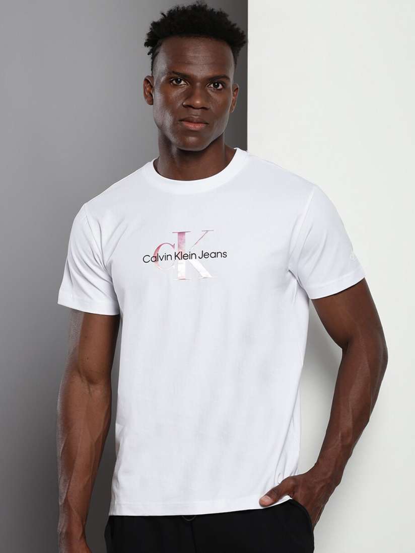 Buy Calvin Klein Jeans Typography Printed Slim Fit T shirt Tshirts for Men 27589042 Myntra