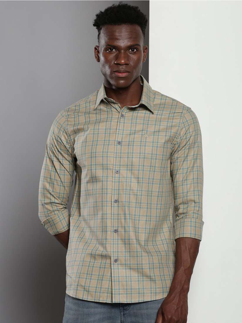 Calvin klein checkered shirts cheap