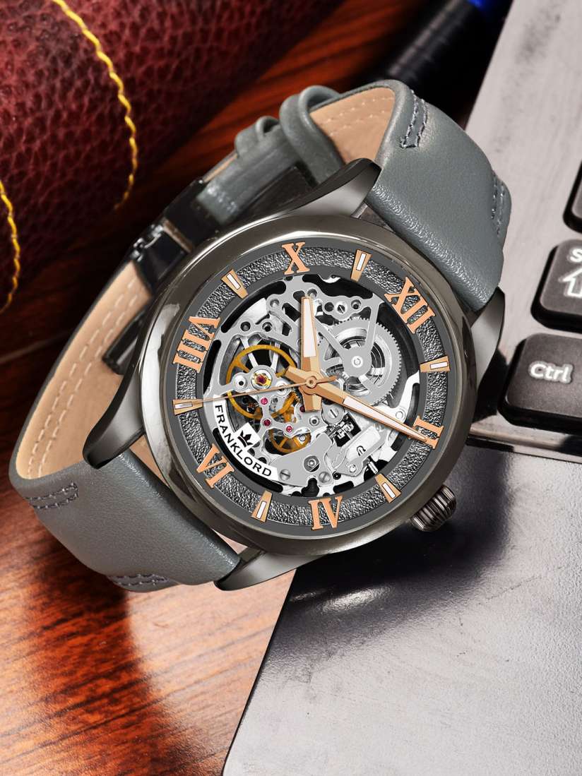 Buy Franklord Men Leather Bracelet Style Straps Analogue Automatic Mechanical Watch F 108 GTG21 Watches for Men 27590244 Myntra