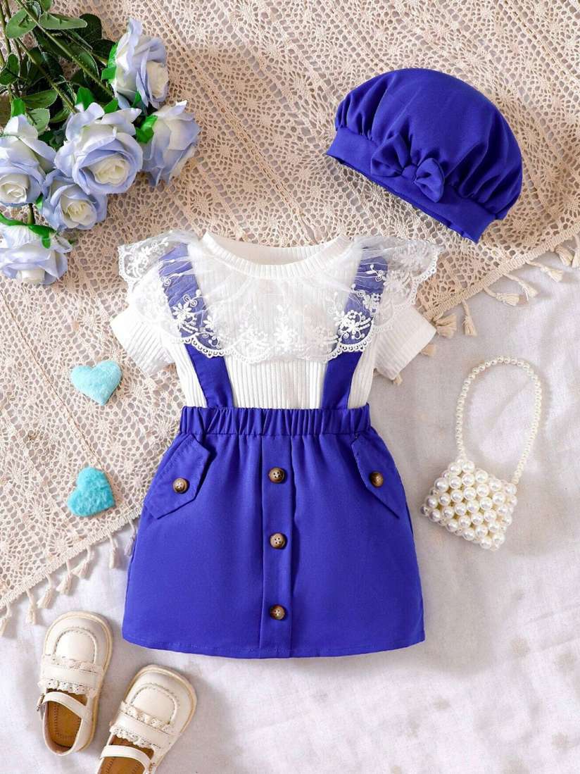Dungaree skirt myntra top