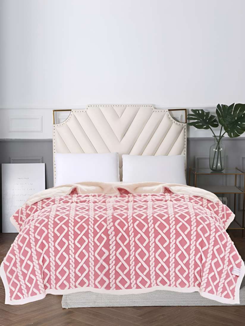 Buy URBAN DREAM Pink White Geometric Printed Summer 210 GSM Double Bed Blanket Blankets Quilts and Dohars for Unisex 27591834 Myntra