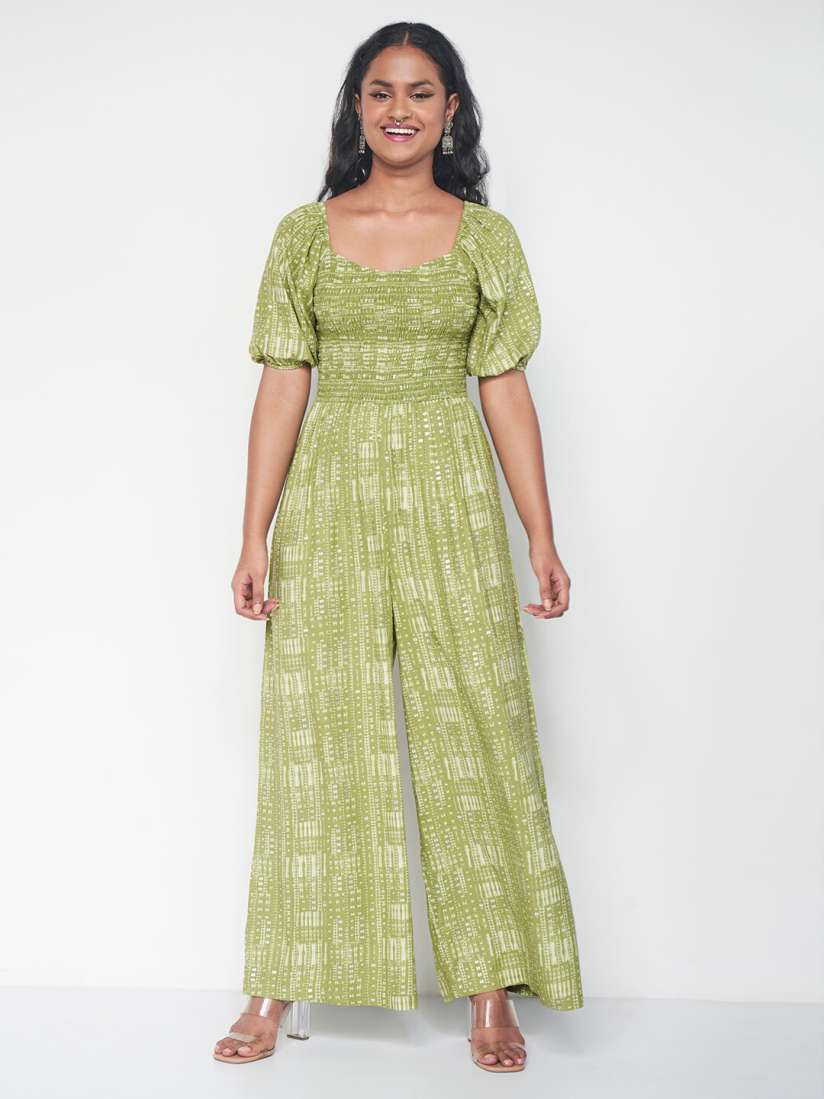 Buy Global Desi Geometric Printed Basic Jumpsuit Jumpsuit for Women 27594088 Myntra