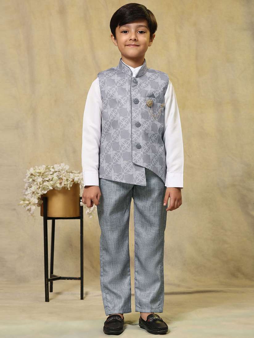 Buy Pro Ethic STYLE DEVELOPER Boys Cotton Printed Single Breasted Three Piece Suit Suits for Boys 27596336 Myntra