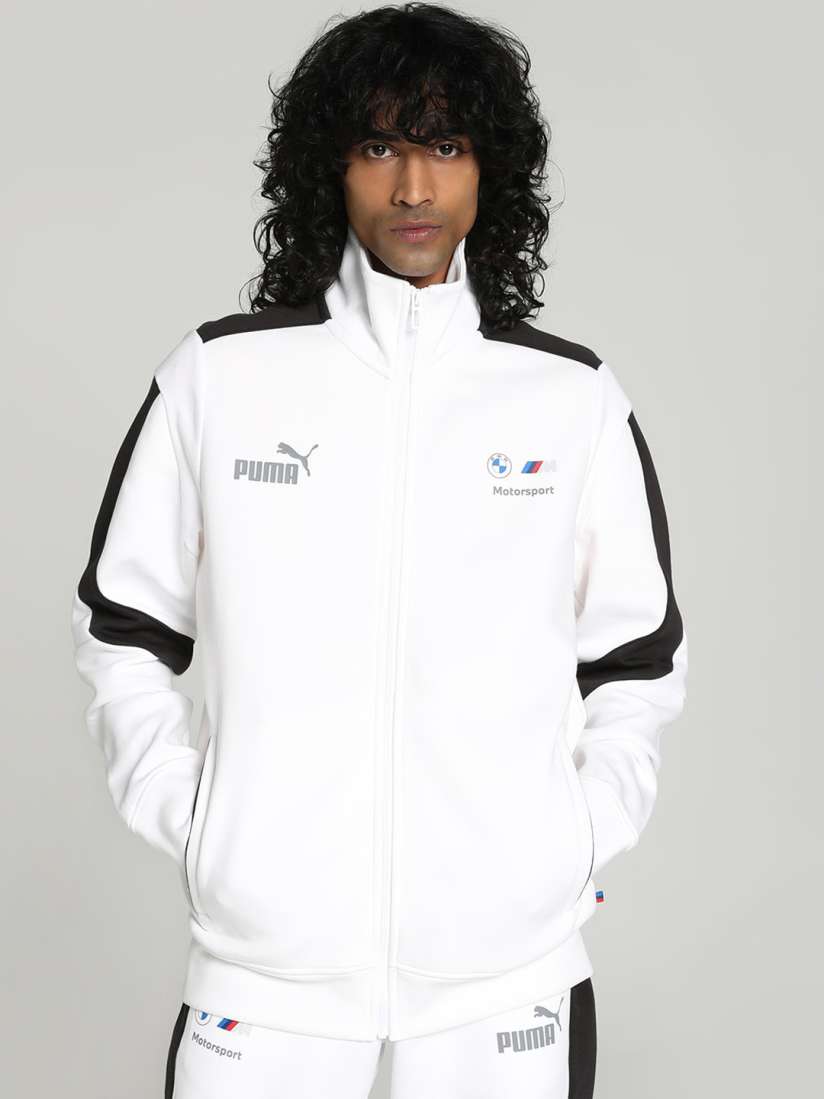 Buy PUMA Motorsport BMW M Motorsport MT7 Colourblocked Cotton Track Jacket Jackets for Men 27621322 Myntra