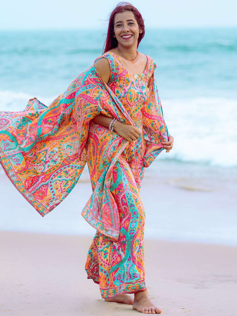 Crop top and palazzo set ethnic 2025