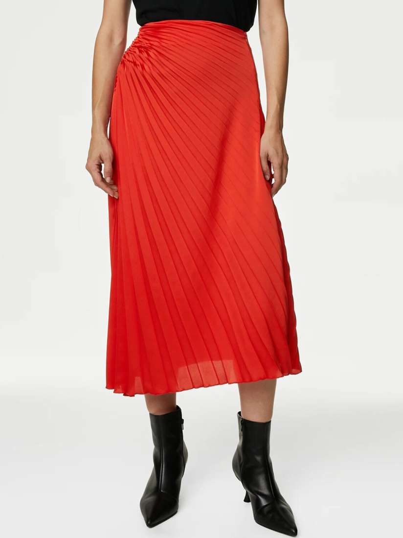 Buy Marks Spencer Pleated Asymmetric Midi Skirt Skirts for Women 27627204 Myntra
