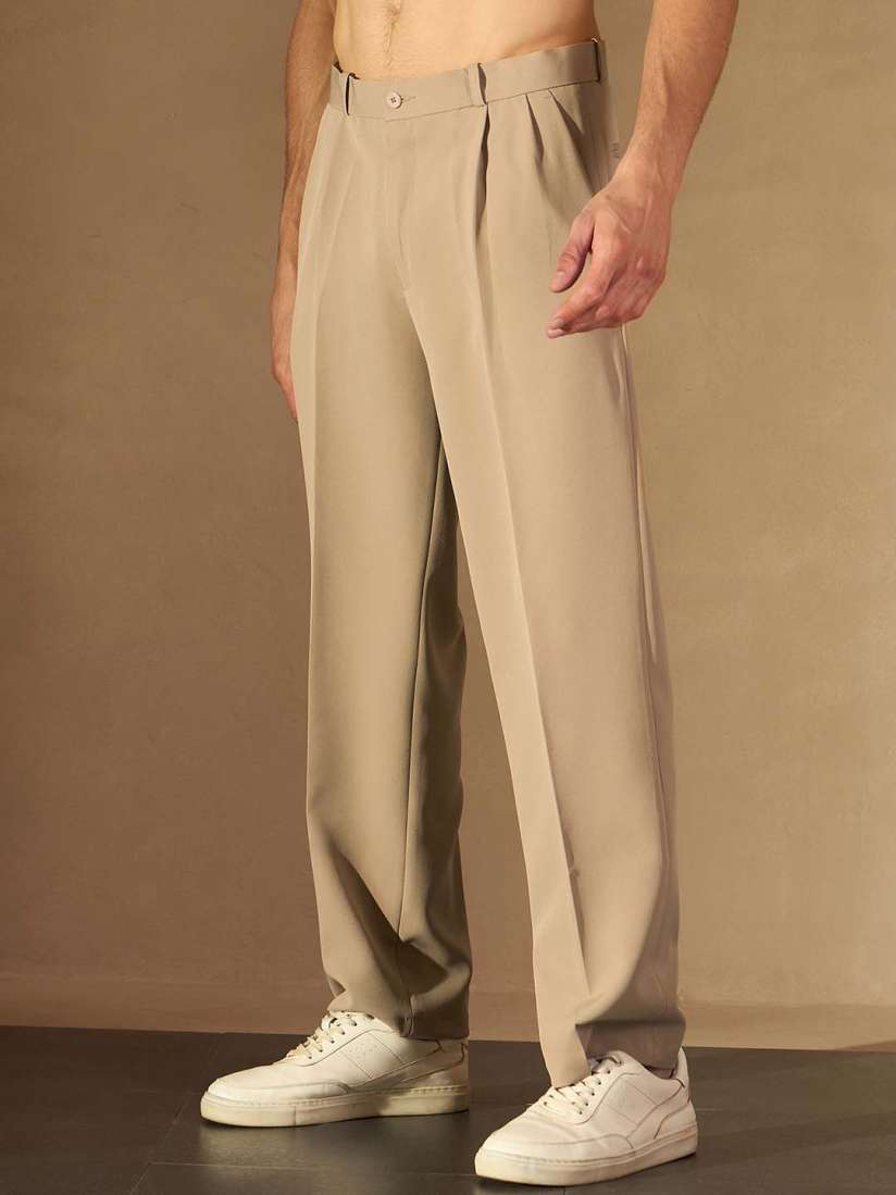 Mens baggy pleated trousers new arrivals
