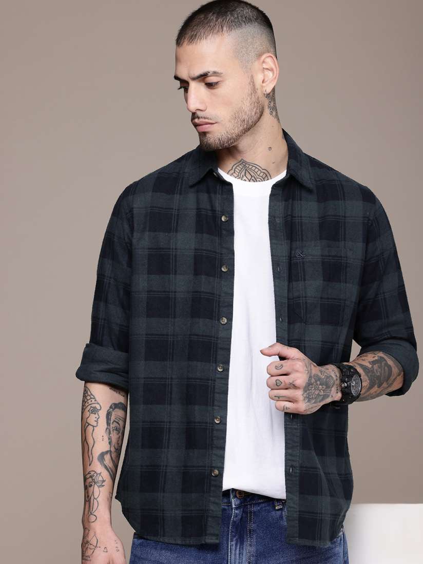 Wrogn check shirts outlet