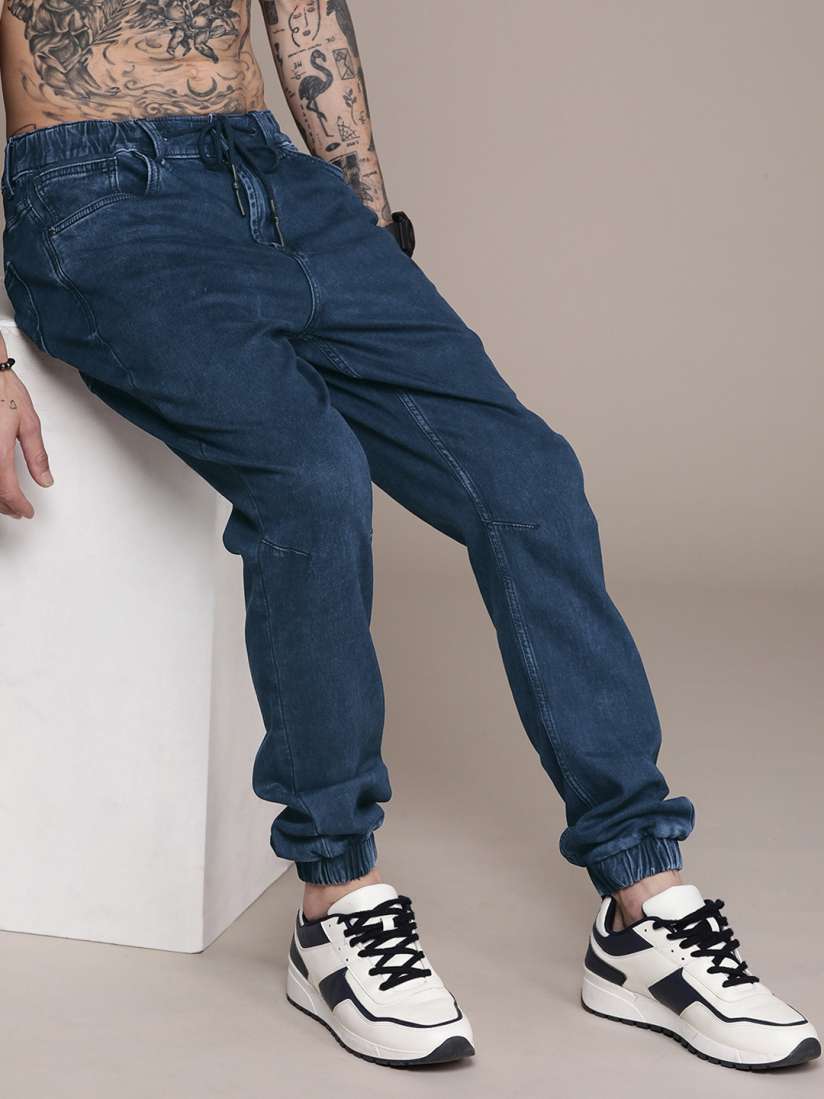 Mens cuffed jogger jeans store
