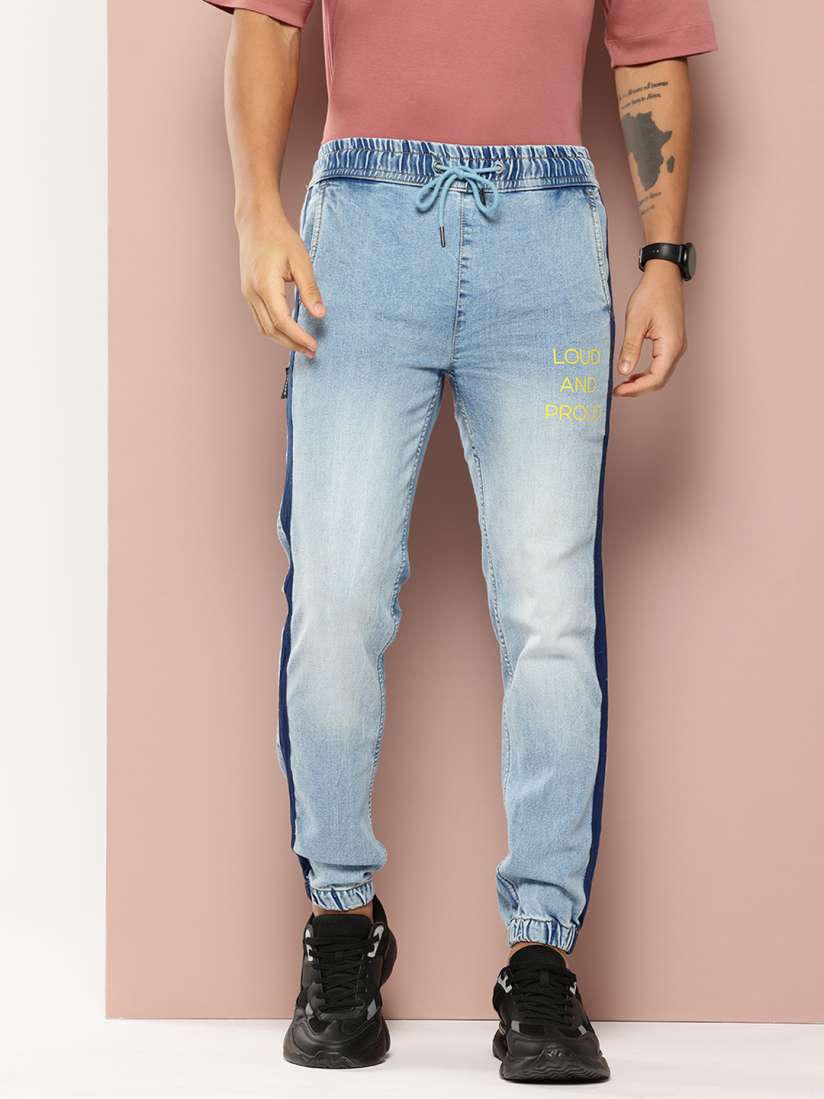 Buy Harvard Men Relaxed Fit Light Fade with Side Stripe Stretchable Joggers Jeans Jeans for Men 27633578 Myntra