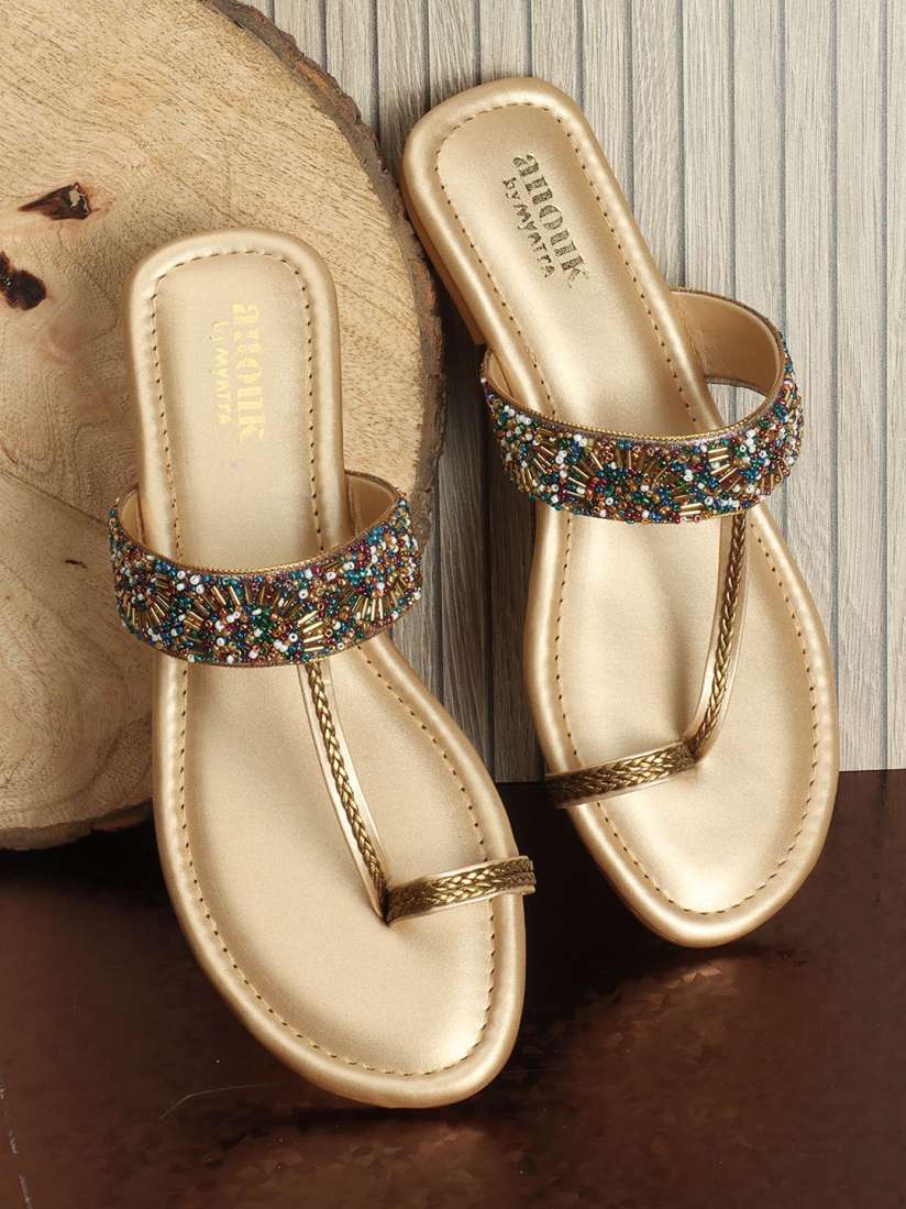 Buy Anouk Embellished One Toe Flats Flats for Women 27634908 Myntra