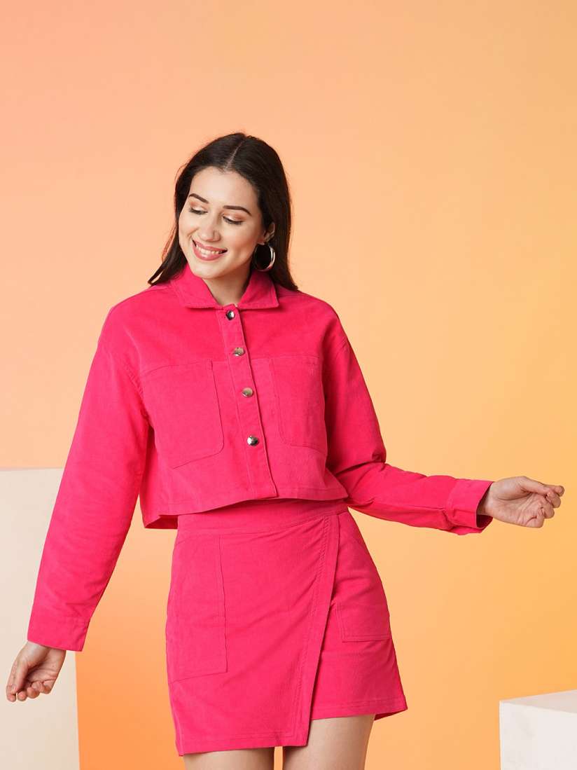 Buy Globus Corduroy Boxy Denim Jacket Jackets for Women 27637590 Myntra