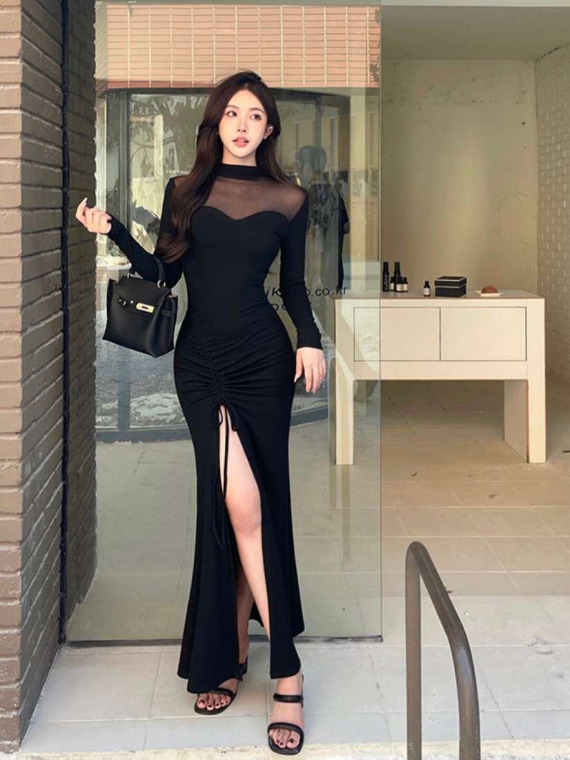 Myntra black maxi dress hotsell
