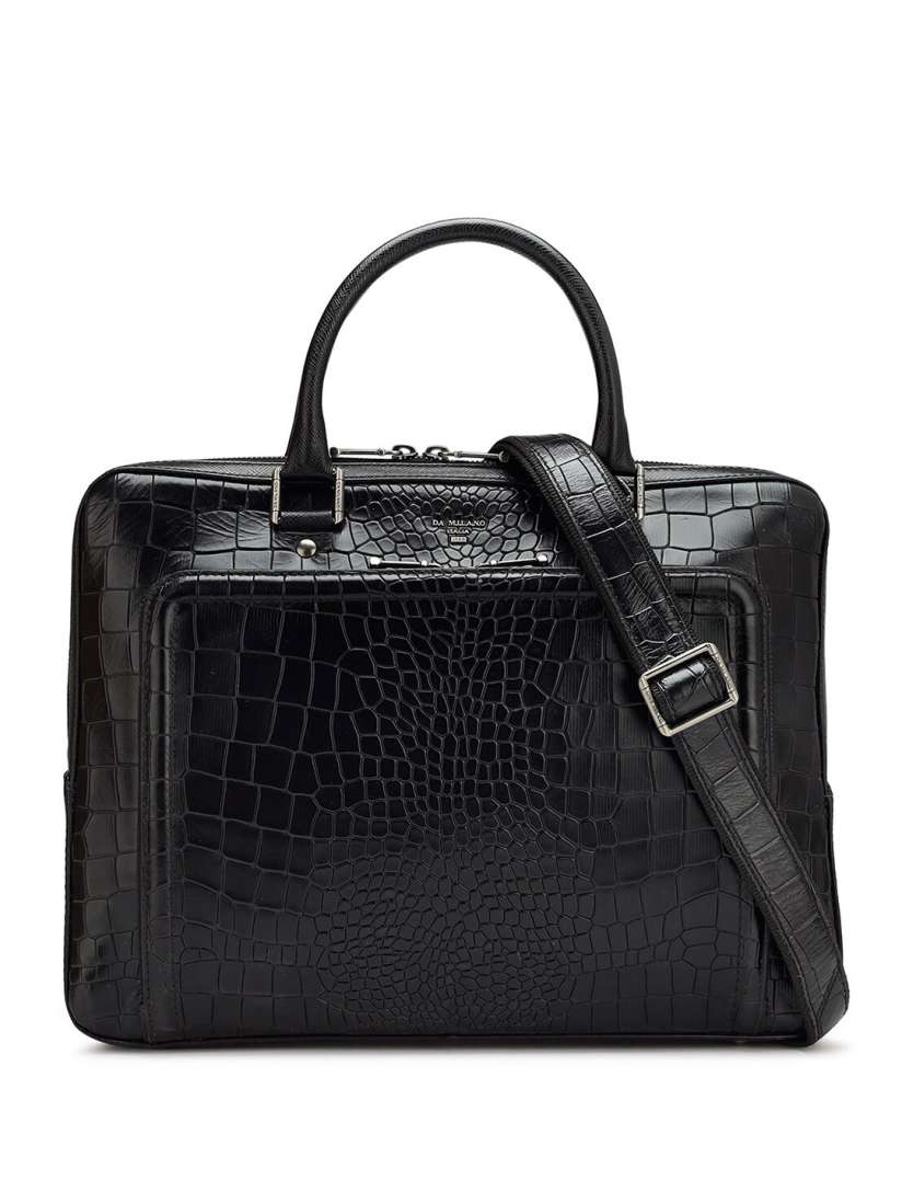 Buy Da Milano Unisex Textured Leather Laptop Bag Laptop Bag for Unisex 27650746 Myntra
