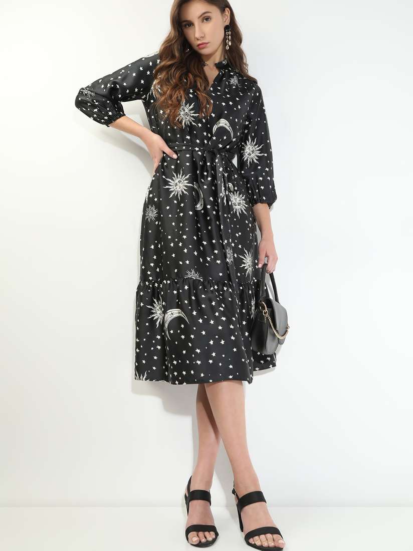 Buy Vero Moda Conversational Printed Fit Flare Dress Dresses for Women 27651286 Myntra