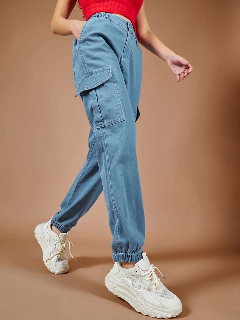 Joggers jeans for womens myntra store