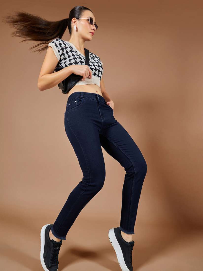 Buy The Roadster Lifestyle Co. Women Mid Rise Solid Stretchable Denim Jeans Jeans for Women 27653858 Myntra