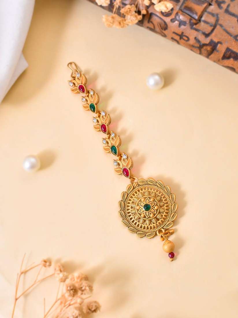 Buy Silvermerc Designs Gold Plated Maang Tikka Head Jewellery for Women 27668680 Myntra